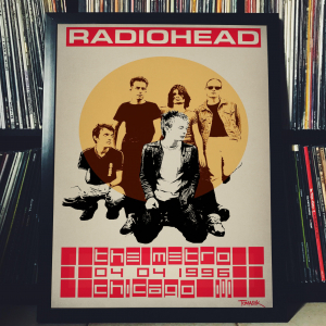  - FRAMED CONCERT POSTER - Radiohead - Apr. 4, 1996 - The Metro - Chicago (IL) - USA